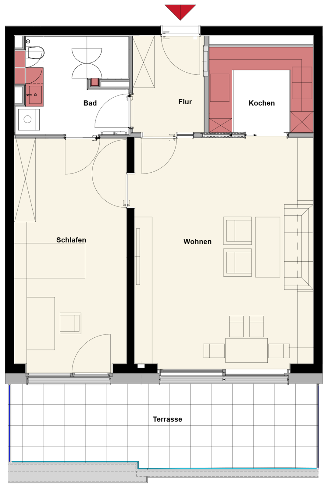 Grundriss der Wohnung