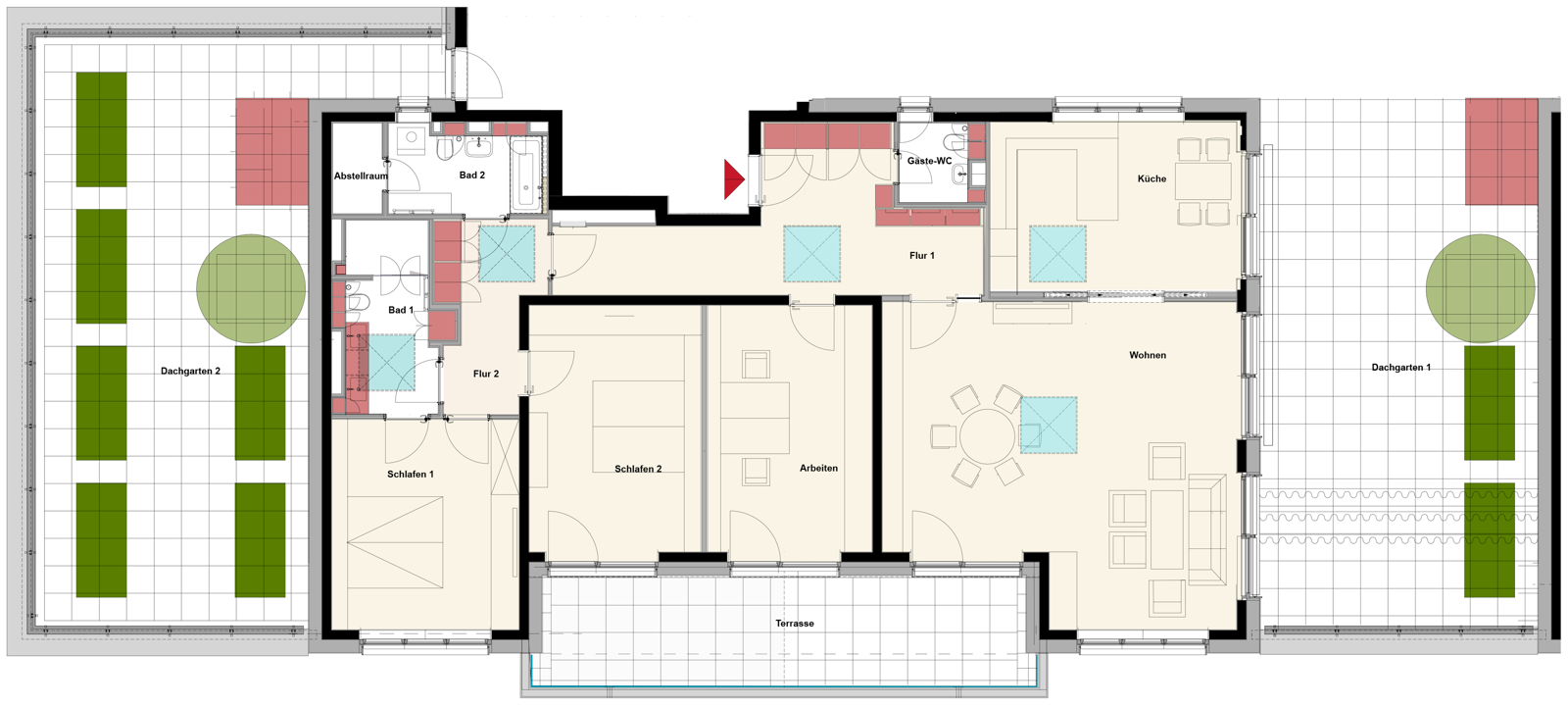 Grundriss der Wohnung