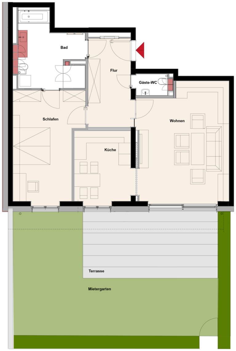 Grundriss der Wohnung