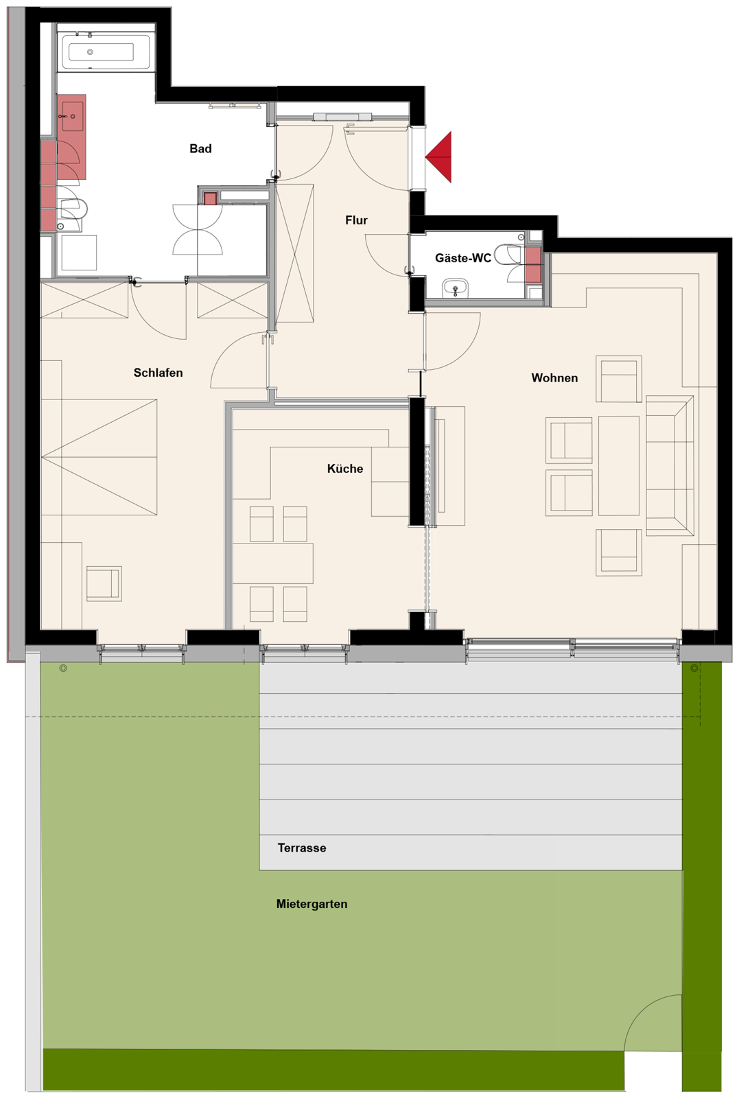 Grundriss der Wohnung