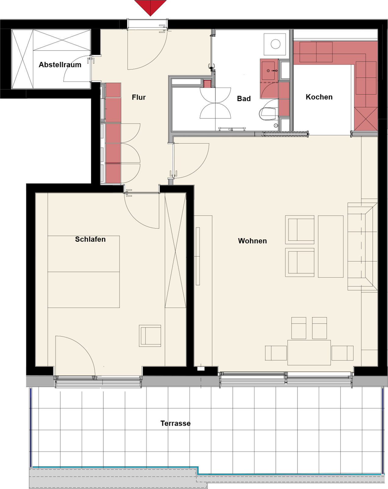 Grundriss der Wohnung