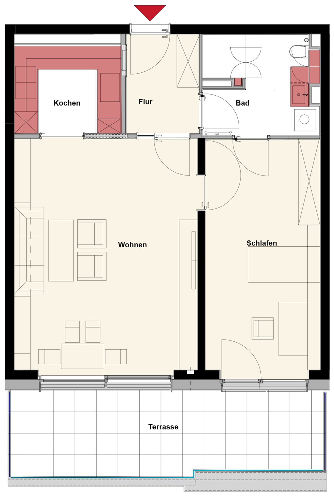 Grundriss der Wohnung