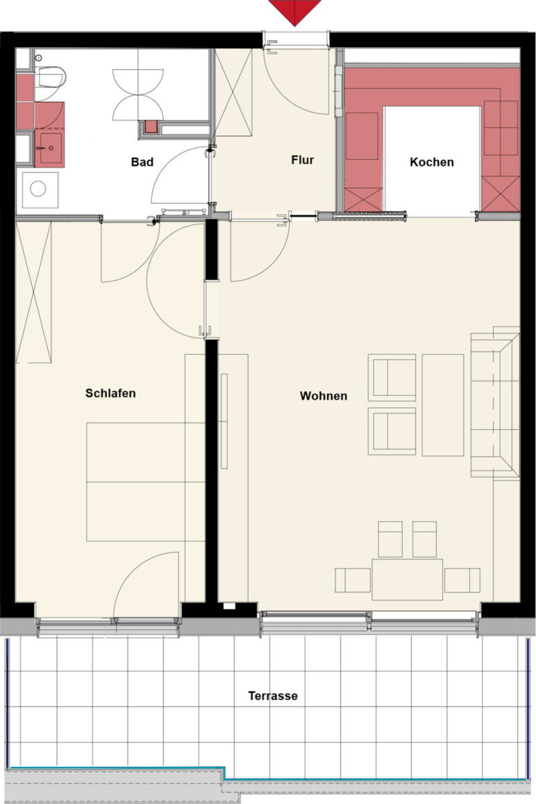 Grundriss der Wohnung