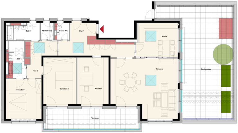 Grundriss der Wohnung