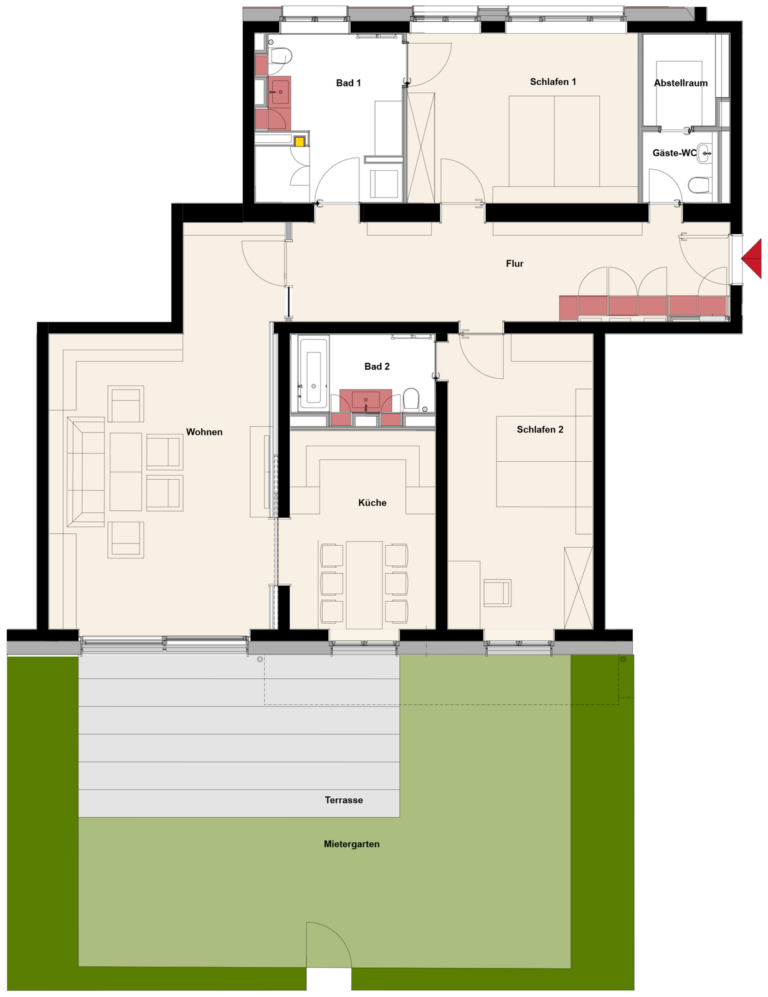 Grundriss der Wohnung