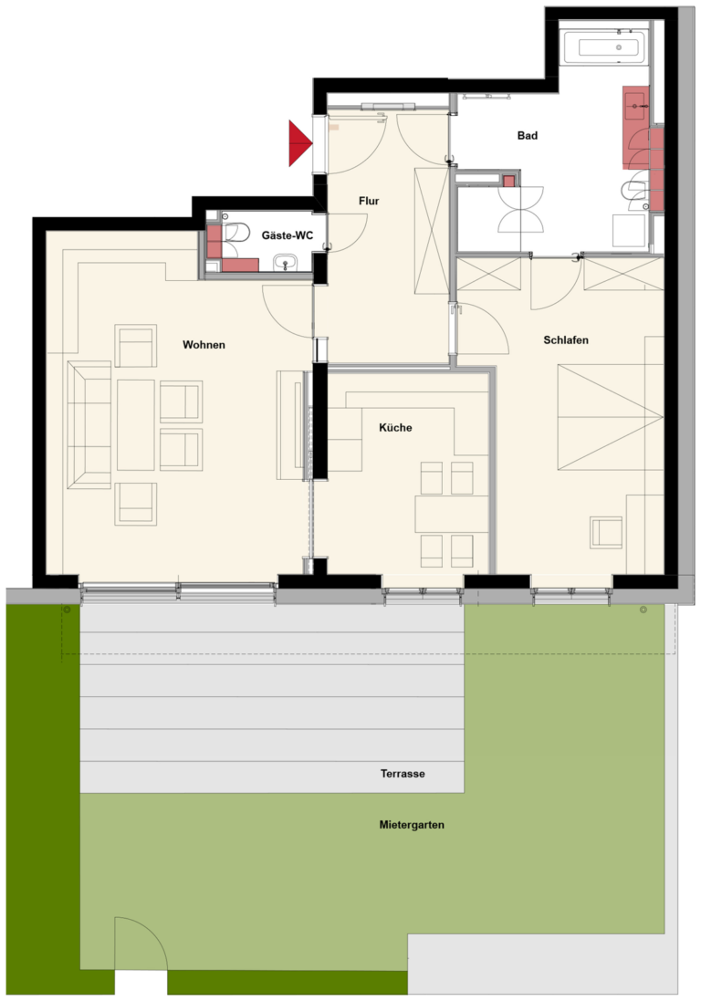 Grundriss der Wohnung