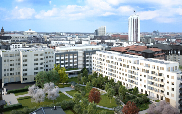 Visualisierung Innenhof - Luftbild